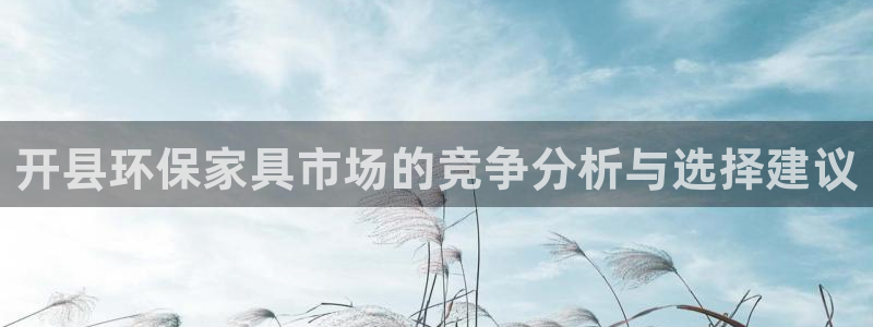 沐鸣2注册登陆：开县环保家具市场的竞争分析与选择建议